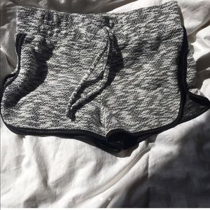 White and black shorts